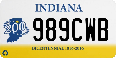 IN license plate 989CWB