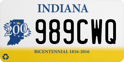 IN license plate 989CWQ