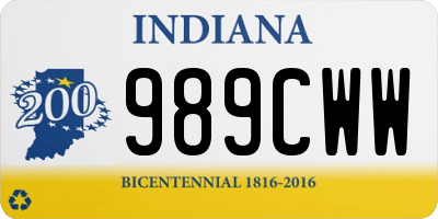 IN license plate 989CWW