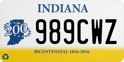 IN license plate 989CWZ