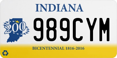 IN license plate 989CYM