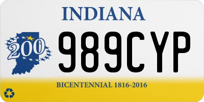 IN license plate 989CYP