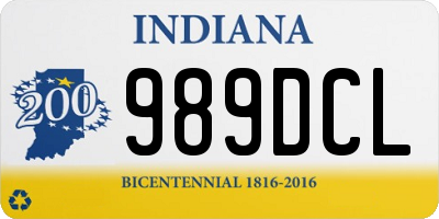 IN license plate 989DCL