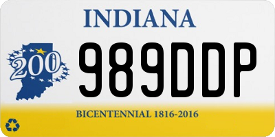 IN license plate 989DDP