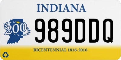 IN license plate 989DDQ