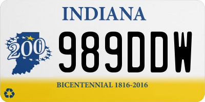 IN license plate 989DDW