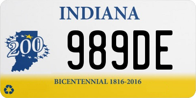 IN license plate 989DE