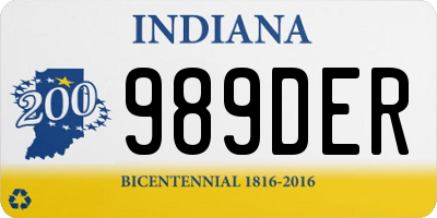 IN license plate 989DER