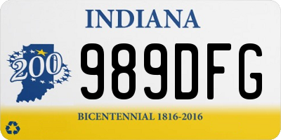 IN license plate 989DFG