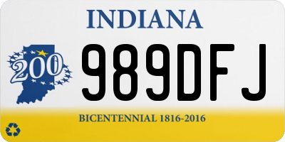 IN license plate 989DFJ