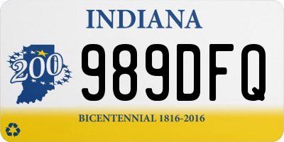 IN license plate 989DFQ