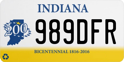 IN license plate 989DFR