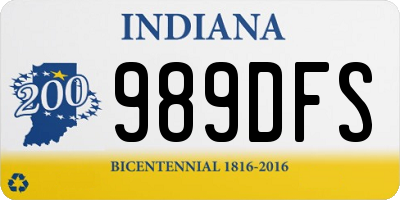 IN license plate 989DFS