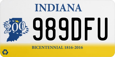 IN license plate 989DFU