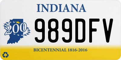 IN license plate 989DFV