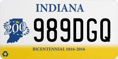 IN license plate 989DGQ