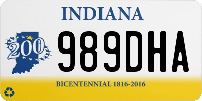IN license plate 989DHA