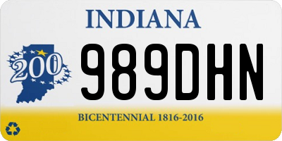 IN license plate 989DHN