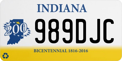 IN license plate 989DJC