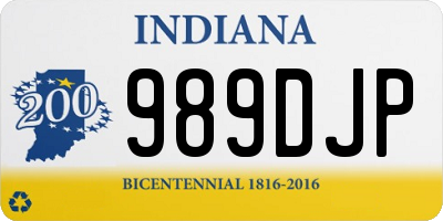 IN license plate 989DJP