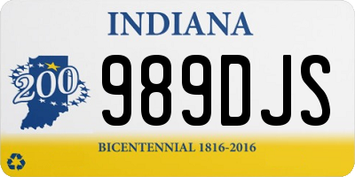 IN license plate 989DJS