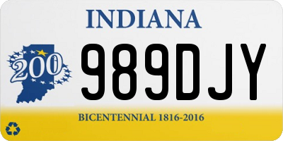 IN license plate 989DJY