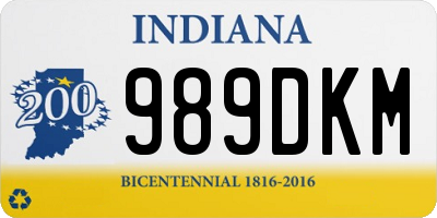 IN license plate 989DKM