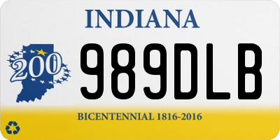 IN license plate 989DLB