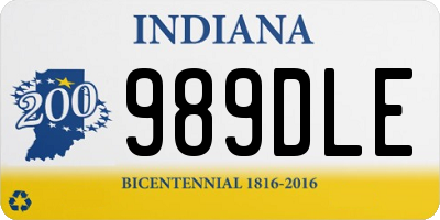 IN license plate 989DLE