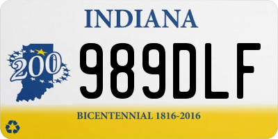 IN license plate 989DLF