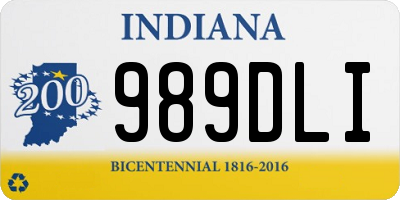 IN license plate 989DLI