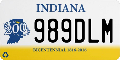 IN license plate 989DLM