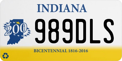 IN license plate 989DLS