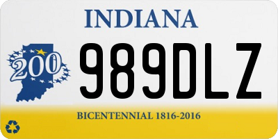 IN license plate 989DLZ