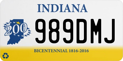 IN license plate 989DMJ