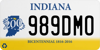 IN license plate 989DMO