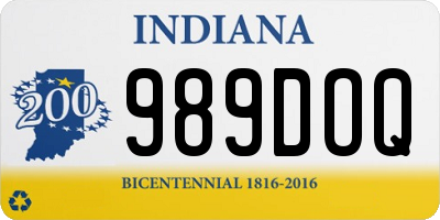 IN license plate 989DOQ