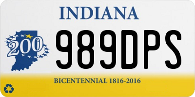 IN license plate 989DPS