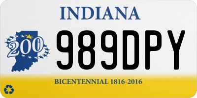 IN license plate 989DPY