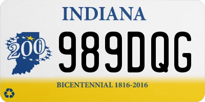 IN license plate 989DQG