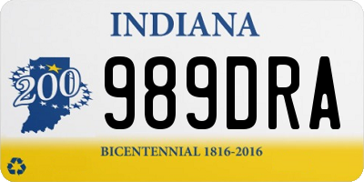 IN license plate 989DRA