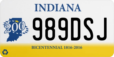 IN license plate 989DSJ