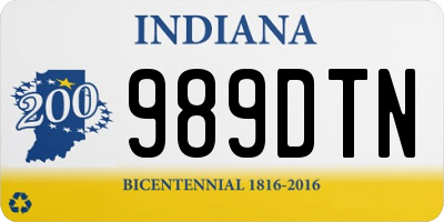 IN license plate 989DTN