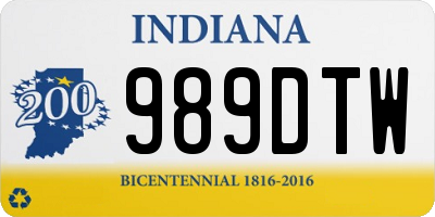 IN license plate 989DTW