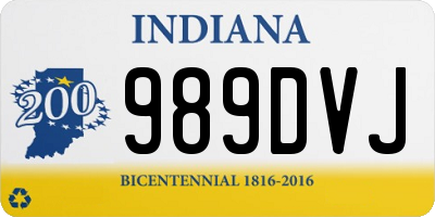 IN license plate 989DVJ