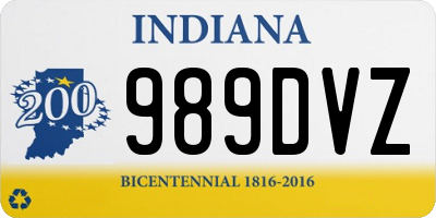 IN license plate 989DVZ