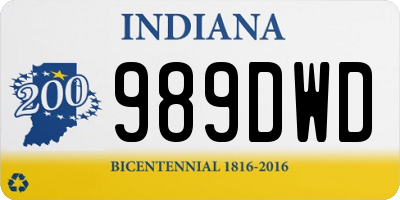 IN license plate 989DWD