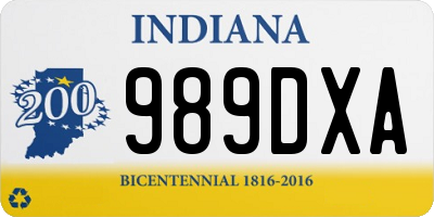 IN license plate 989DXA