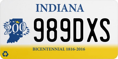 IN license plate 989DXS