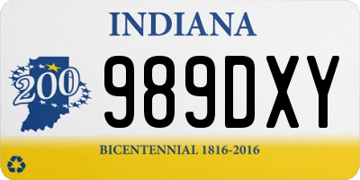 IN license plate 989DXY